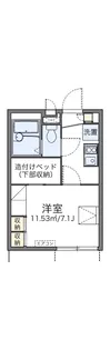 レオパレスアプリコット【1階】の間取り