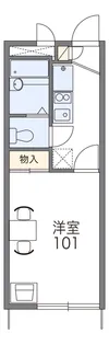 レオパレスグランメール【2階】の間取り