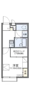 レオパレス坂之台ビレッジ【2階】の間取り