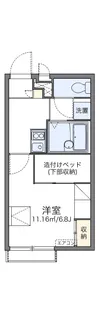 レオパレス坂之台ビレッジ【202号室】の間取り