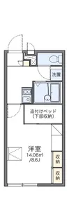 レオパレス第5ひかりハイツ【1階】の間取り