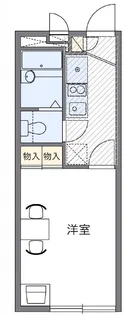 レオパレスメルスィーコリンヌ【1階】の間取り