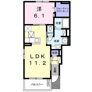 レジュール本厚木Ⅱ【1階】の間取り