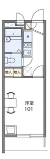 レオパレスBLOOMⅡ【2階】の間取り