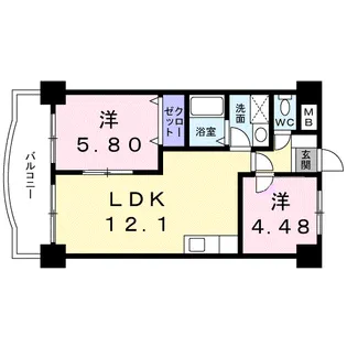 レポサール弥勒寺【3階】の間取り