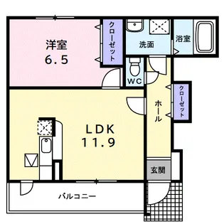 ブルーム ガーデン【1階】の間取り