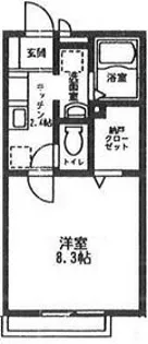 ヴァン・ヴェール中山【201号室号室】の間取り