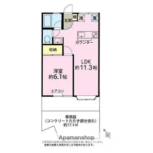 キクラス元住吉【1階】の間取り