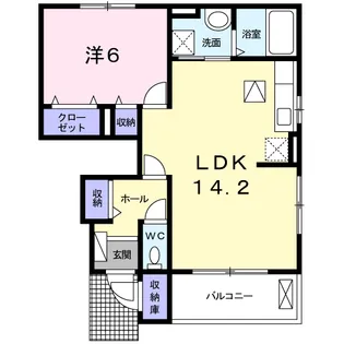 エレガンス髙美B【1階】の間取り