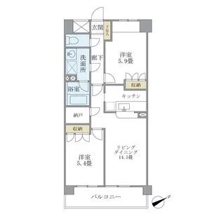 KDXレジデンス宮前平【1階】の間取り