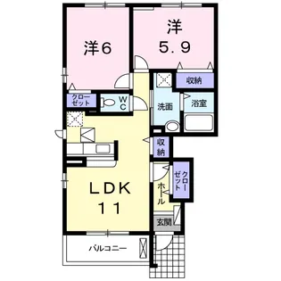メゾン・グラース【1階】の間取り