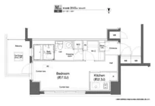プラウドフラット横浜【7階】の間取り