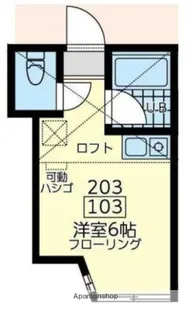ユナイト渡田新町アプリコット【1階】の間取り