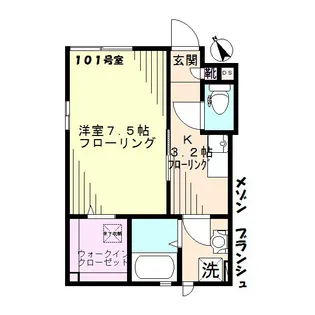 メゾン ブランシュ【1階】の間取り