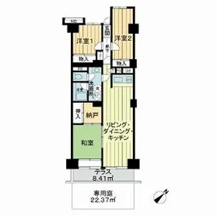 大倉山ハイム1号棟【1階】の間取り