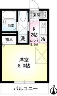 ヴェラハイツ井土ヶ谷B【2階】の間取り