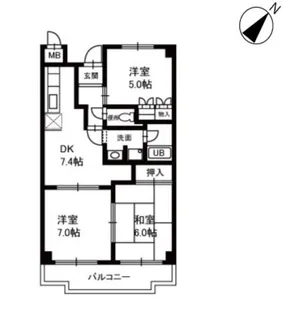 プラザオノベ【2階】の間取り