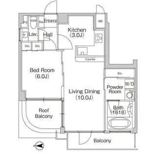 コンフォリア大森トロワ【6階】の間取り