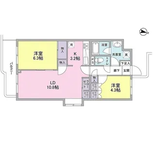 アプリーテ梶ヶ谷【3階】の間取り