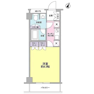 セジュール市ヶ尾【3階】の間取り