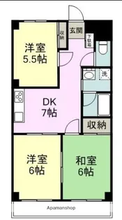 コーポ清水【1階】の間取り