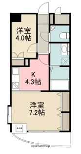 プロムナード東【4階】の間取り