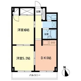 グレースヒル【202号室】の間取り