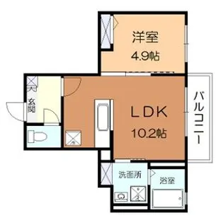 サニーフラットT【2階】の間取り