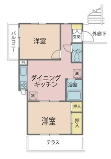 シャンツェ相武台【401号室号室】の間取り