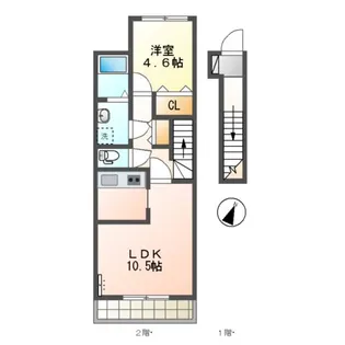 ド・マーニ【2階】の間取り