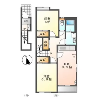 サンタプレイス【2階】の間取り