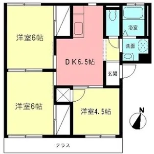 ベルフローラA【1階】の間取り