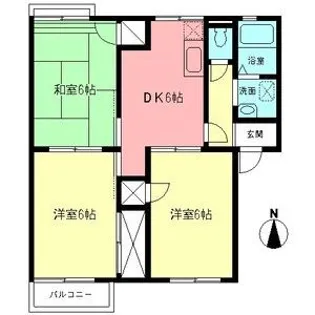 サニーハイツ神戸A【2階】の間取り