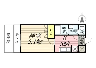 エスポアール【00101号室】の間取り
