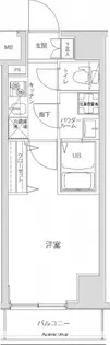 ジェノヴィア川崎駅グリーンヴェール【9階】の間取り