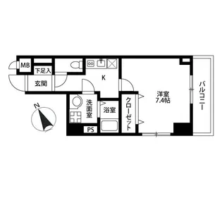 アンプルールベトン相武台【4階】の間取り