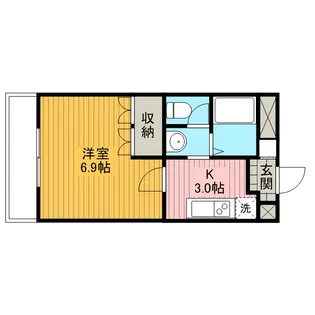 プリムヴェール【1階】の間取り