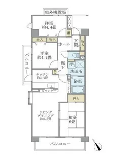 コーポレート鷺沼【2階】の間取り