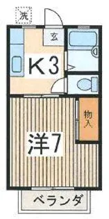 コーポシティ 1【101号室号室】の間取り