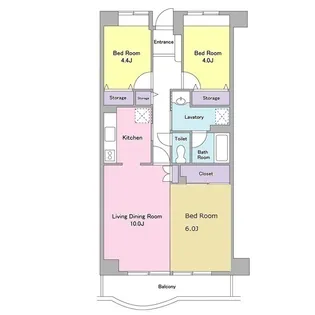 KDXレジデンス東雪谷【2階】の間取り