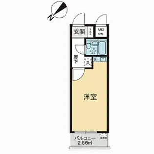 ライオンズマンション武蔵小杉第2【4階】の間取り