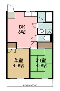 メゾン川瀬【2階】の間取り