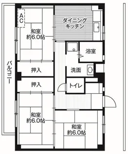 ビレッジハウス善部4号棟【1階】の間取り