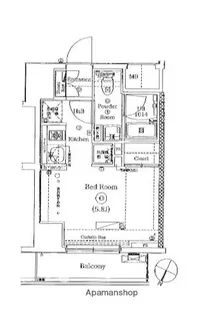 SHOKEN RESIDENCE横浜伊勢佐木町【6階】の間取り