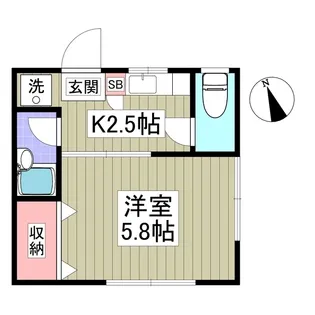 ハピネス高田【1階】の間取り
