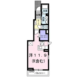 ワレアハレ中海岸【1階】の間取り