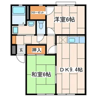 ウィンドワード【1階】の間取り