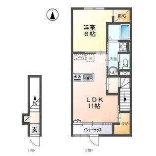 グリシーヌ・静【2階】の間取り