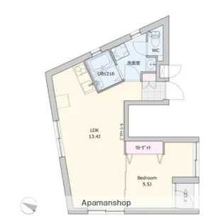 ウノビスタ鶴見A【3階】の間取り