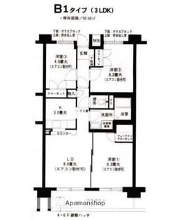 グランドヒルズ横浜【7階】の間取り